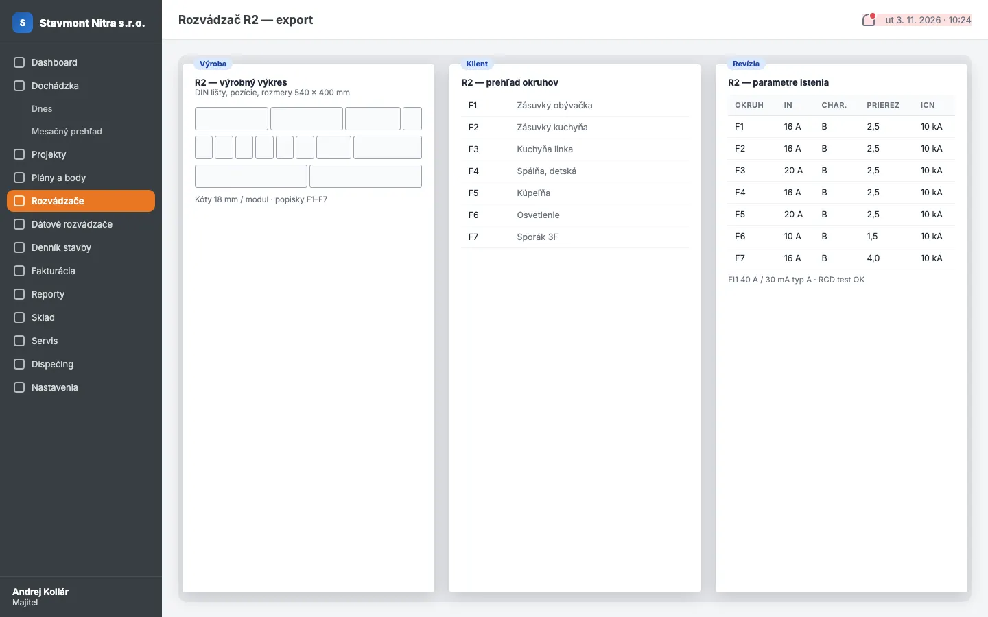 Three PDFs from one board schematic side by side: Build, Client, Inspection